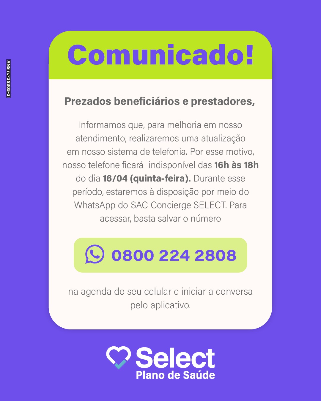 Comunicado Select